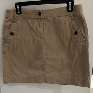 J Crew Tan Women's Mini Skirt size 8